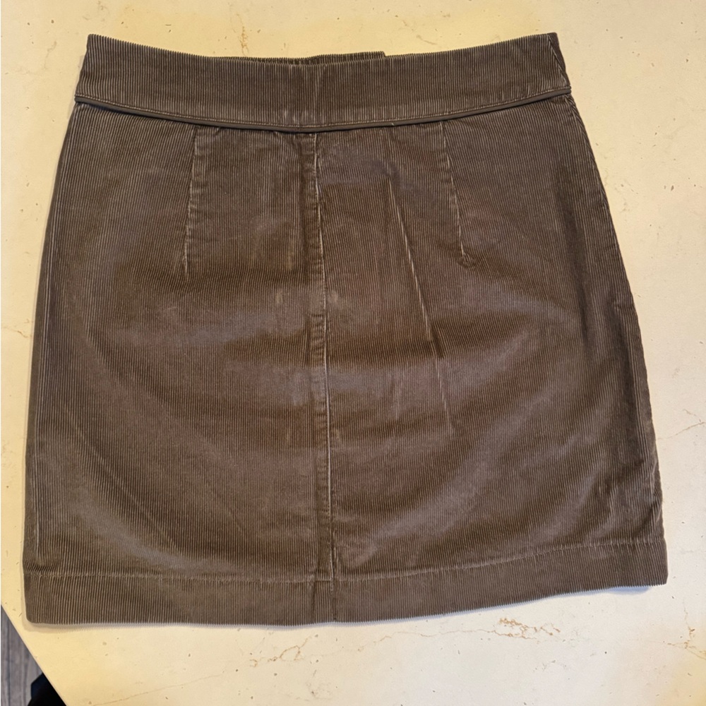 Aritzia Wilfred Free Corduroy Button-Front Mini Skirt - Brown Women’s 2 - Picture 2 of 3
